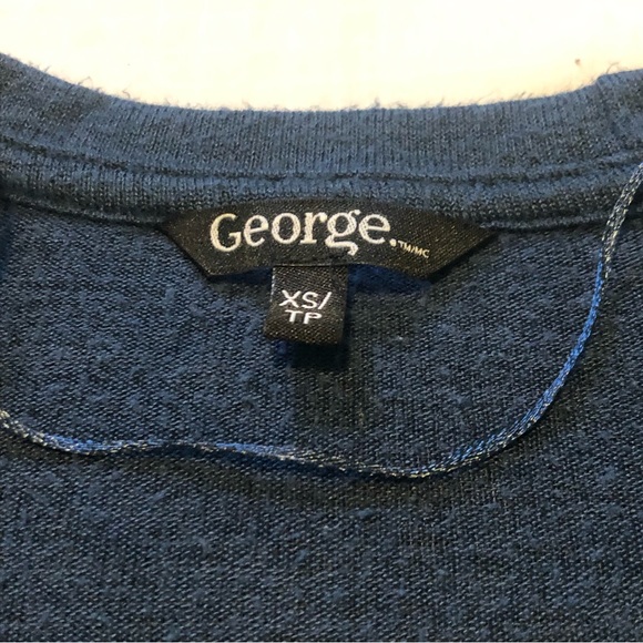 3/20$ George - Long Sleeve Navy Shirt - Picture 4 of 5